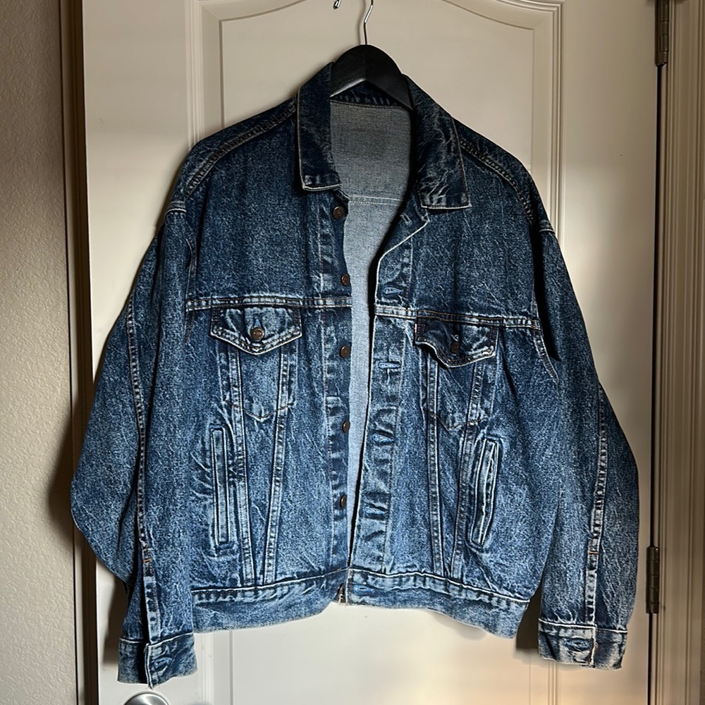 Levi’s Blue Denim Jacket 965 Red Tag size L
